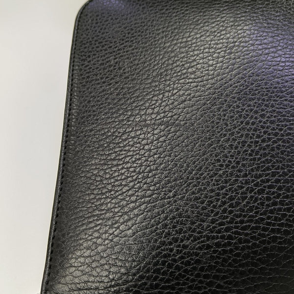 Interlocking G Large Calfskin Black