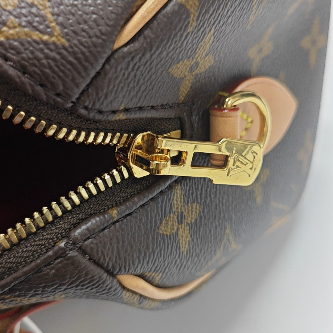 SPEEDY 20 Monogram Coated Canvas Brown