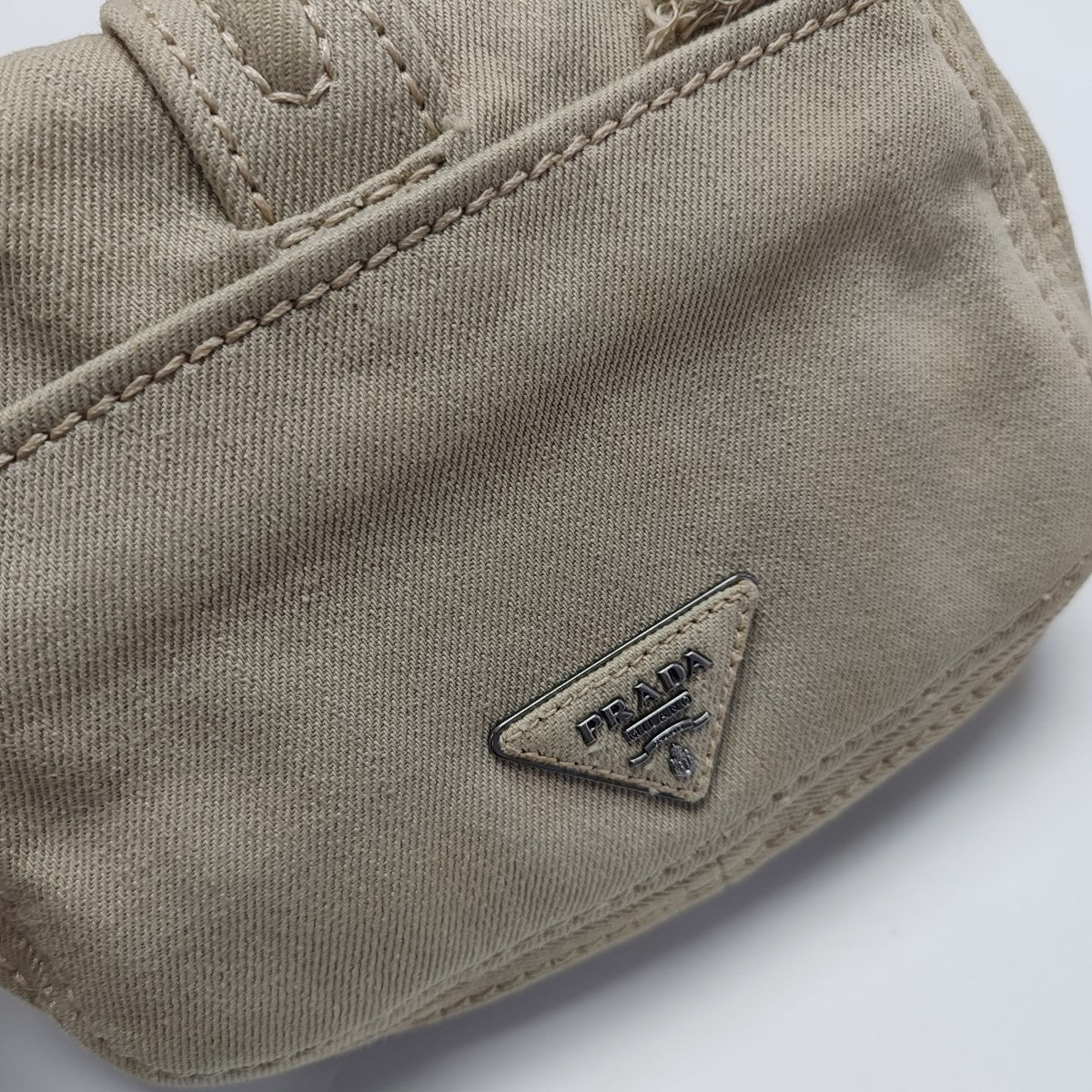 Denim Shoulder Bag Beige