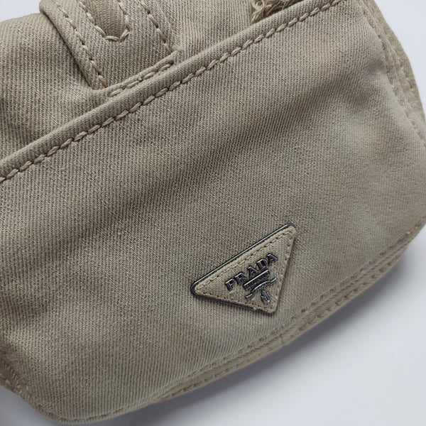 Denim Shoulder Bag Beige