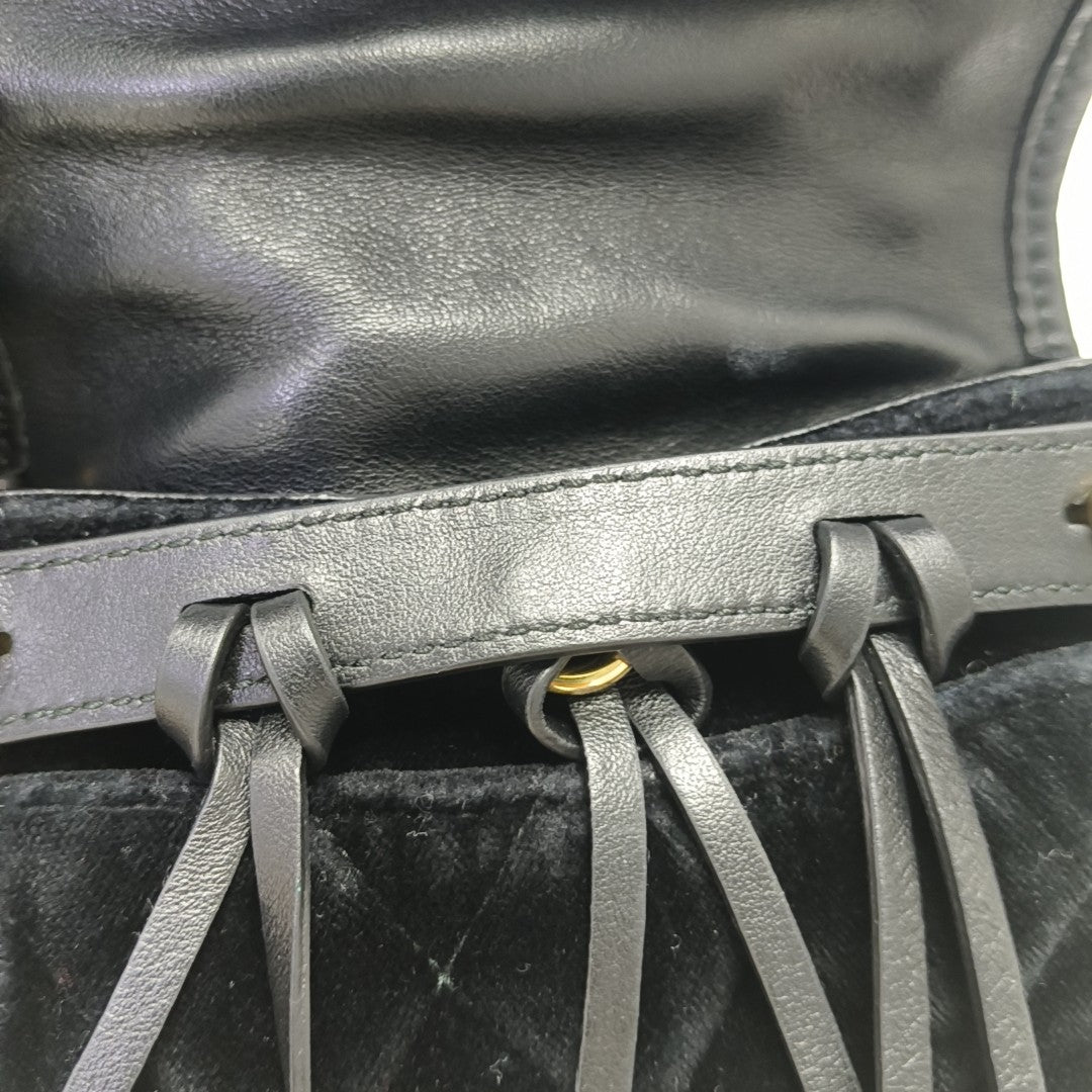Belt Bag Quilted Velvet Black