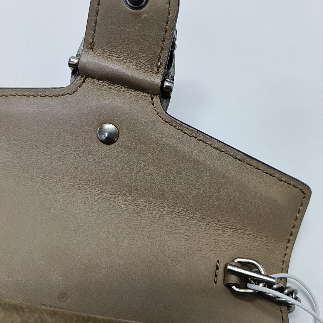 Dionysus Super Mini Monogram Coated Canvas Beige