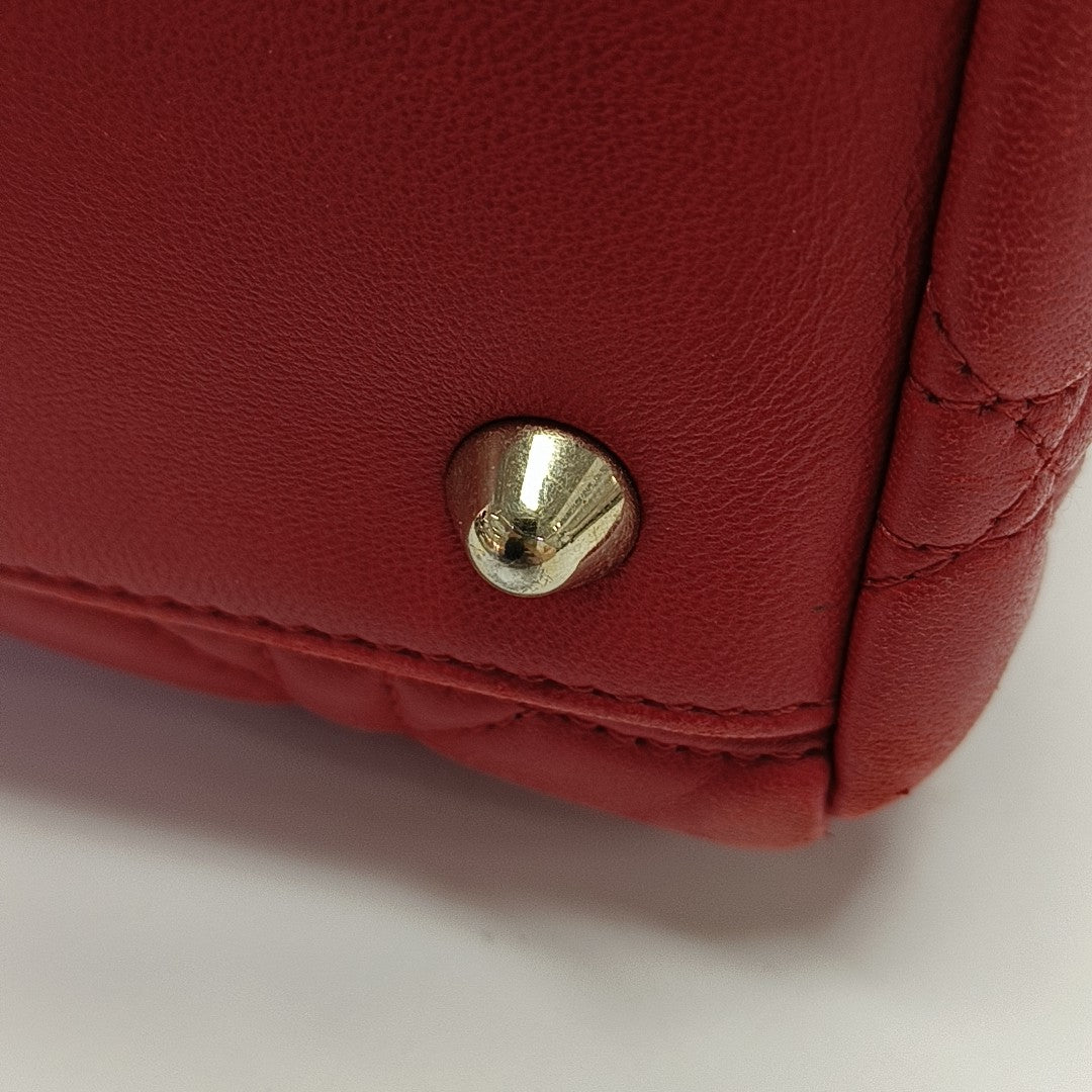 Dior Soft Cannage Lambskin Red