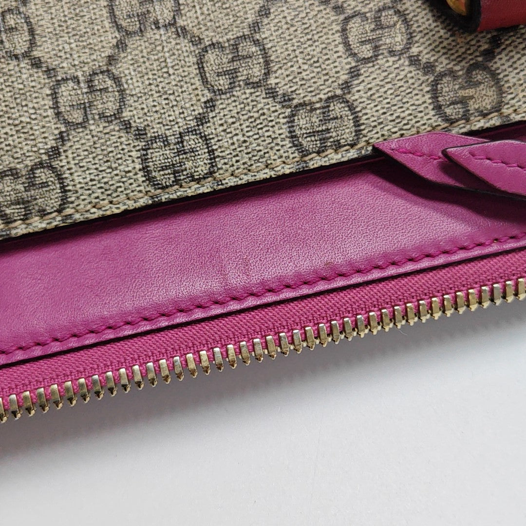 Monogram Coated Canvas Shoulder Bag Beige