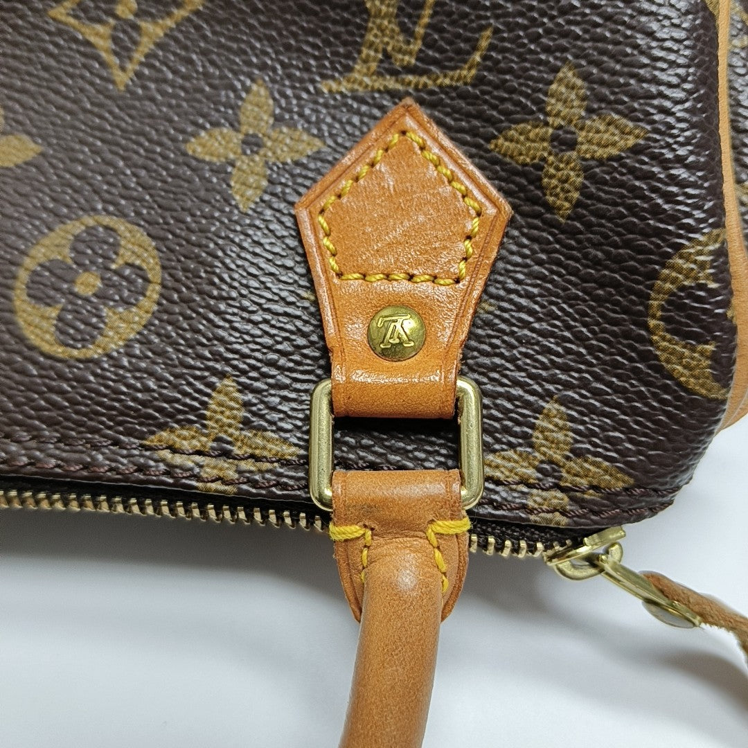 SPEEDY Nano Monogram Coated Canvas Brown