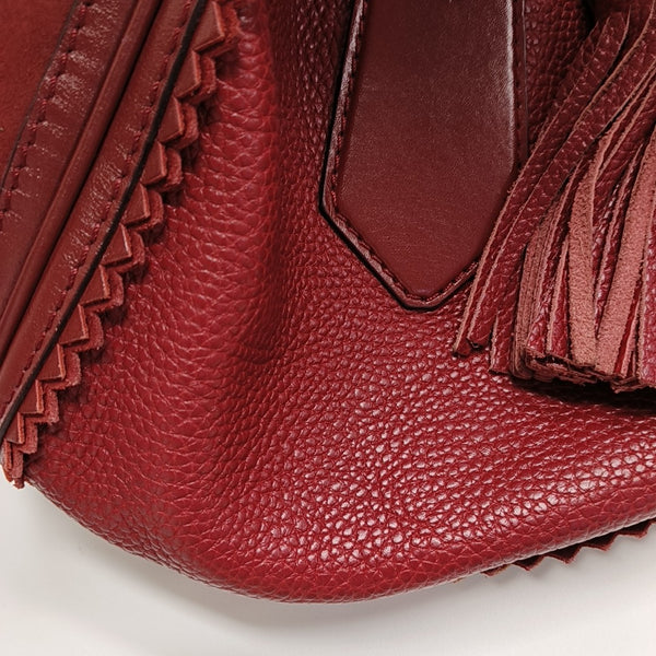 Leather Shoulder Bag Red