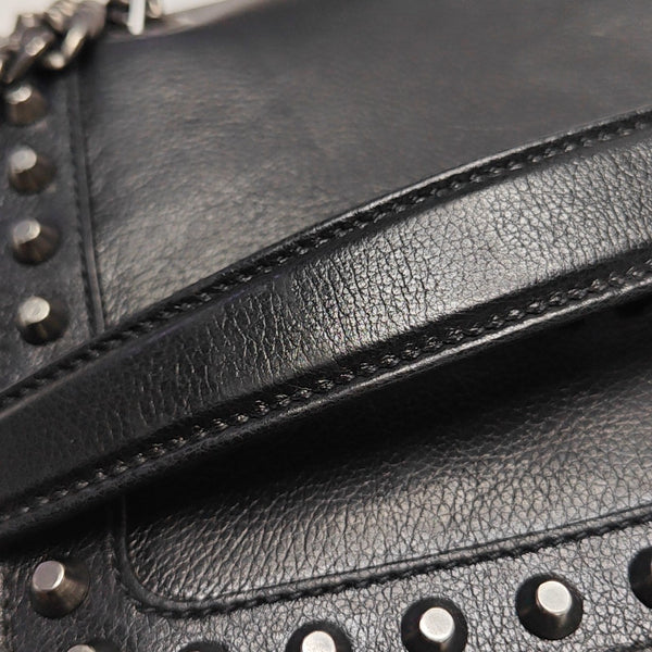 Calfskin Shoulder Bag Black