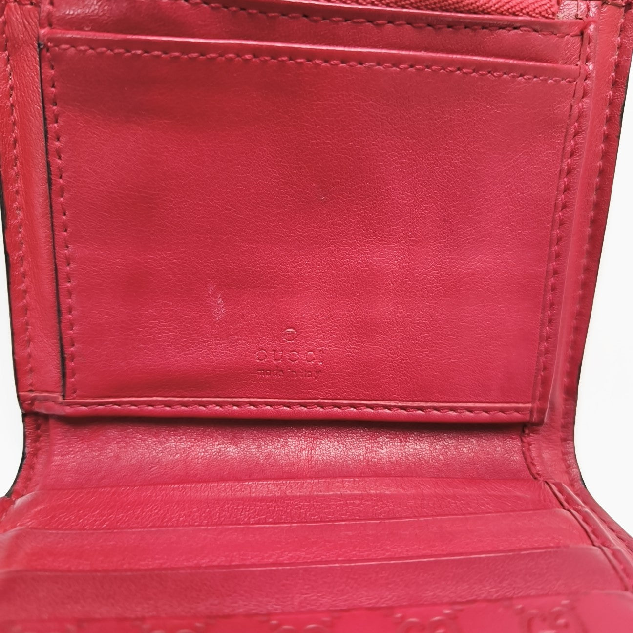 Monogram Calfskin Wallet Red