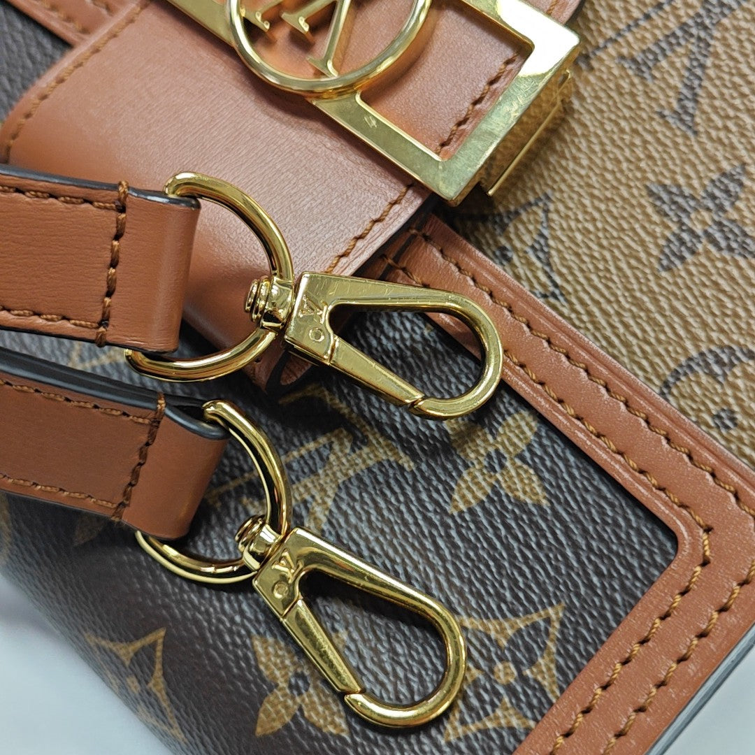 DAUPHINE Mini Coated Canvas Brown