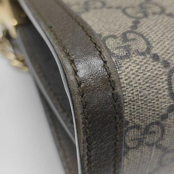 Ophidia Small Monogram Coated Canvas Beige