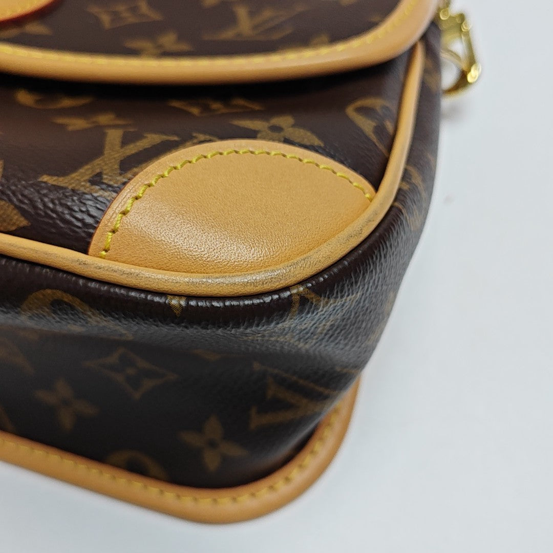 DIANE Monogram Coated Canvas Brown