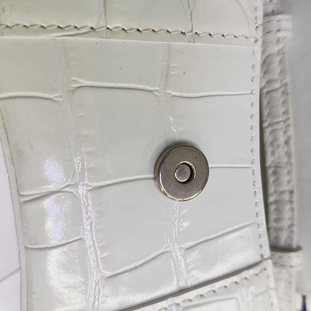 Hourglass Mini Calfskin White