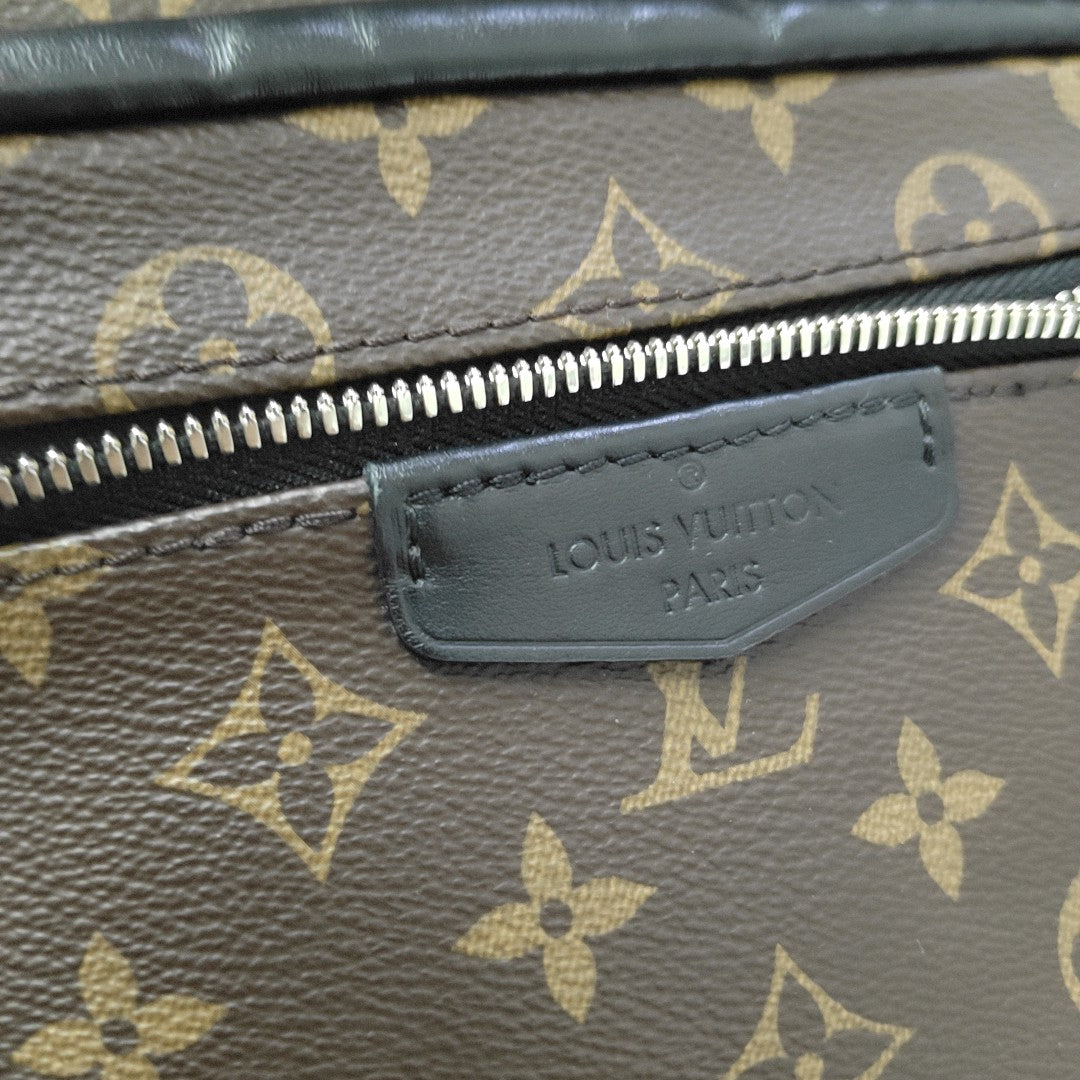 JOSH Monogram Coated Canvas Brown