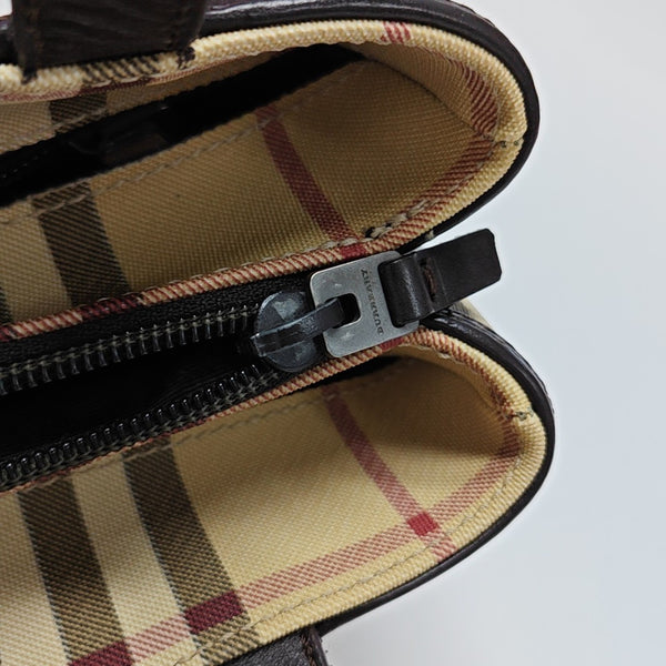 Coated Canvas Tote Bag Brown