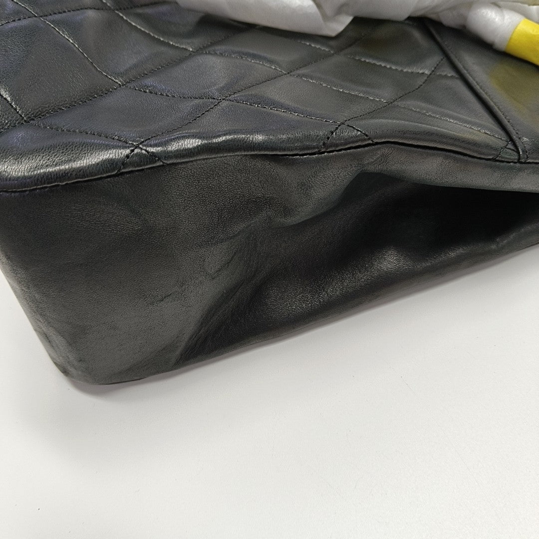 Quilted Calfskin Tote Bag Black