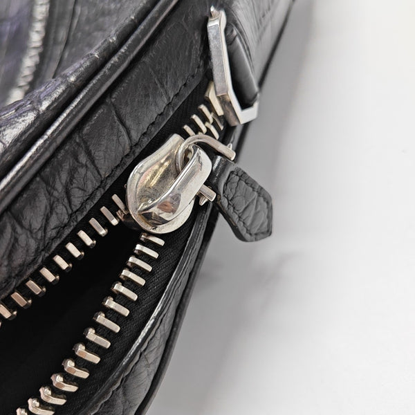 Calfskin Top Handle Bag Black