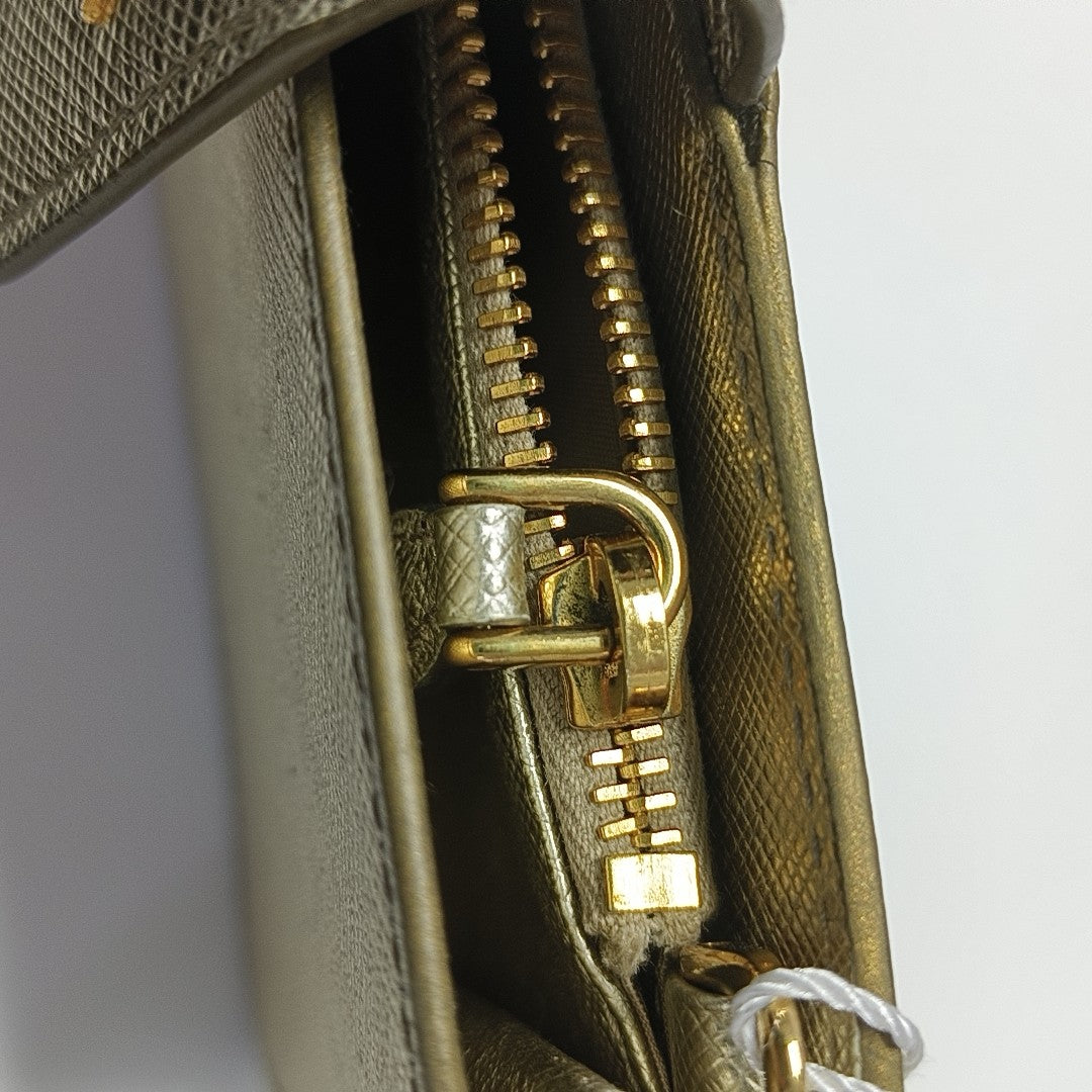 Saffiano Calfskin Shoulder Bag Beige