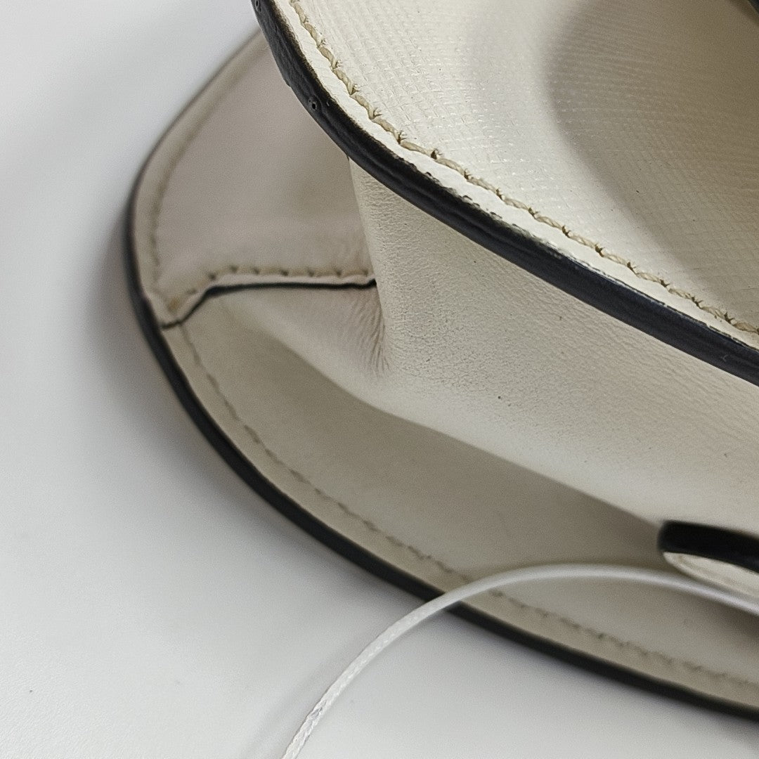 Sidonie Saffiano Calfskin White