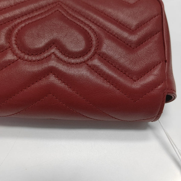 GG Marmont Mini Quilted Calfskin Red