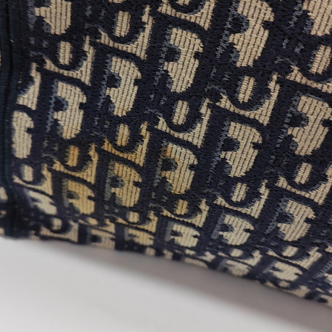 Book Tote Large Oblique Canvas Blue