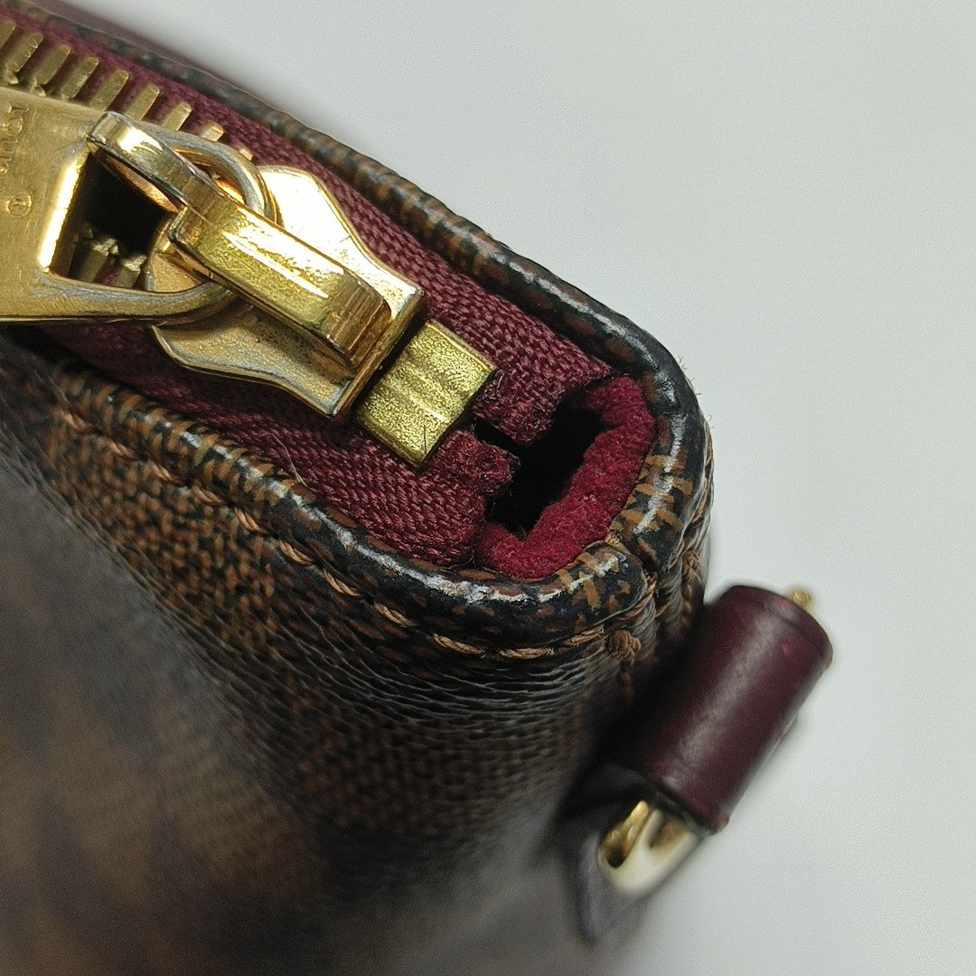 HYDE PARK Damier Ebene Coated Canvas Brown