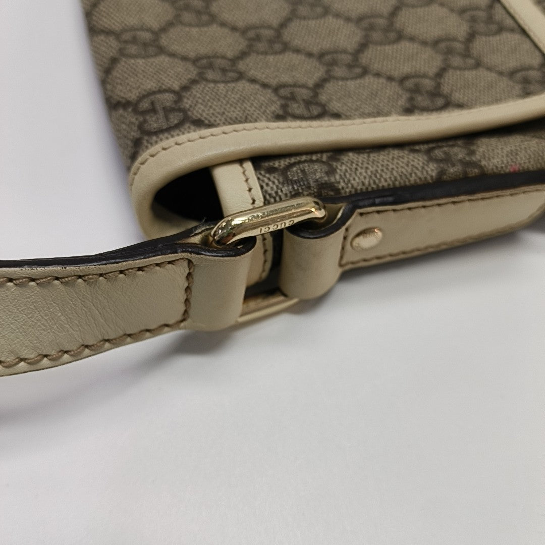 Ligne Shima Monogram Coated Canvas Beige