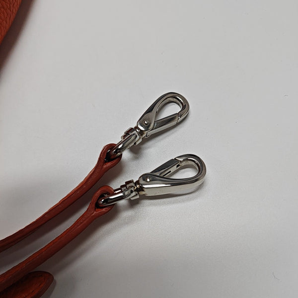 Calfskin Top Handle Bag Orange