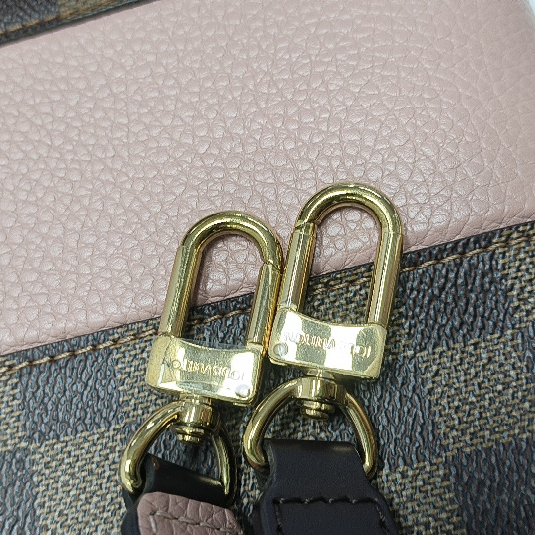 BOND STREET BB Damier Ebene Coated Canvas Brown