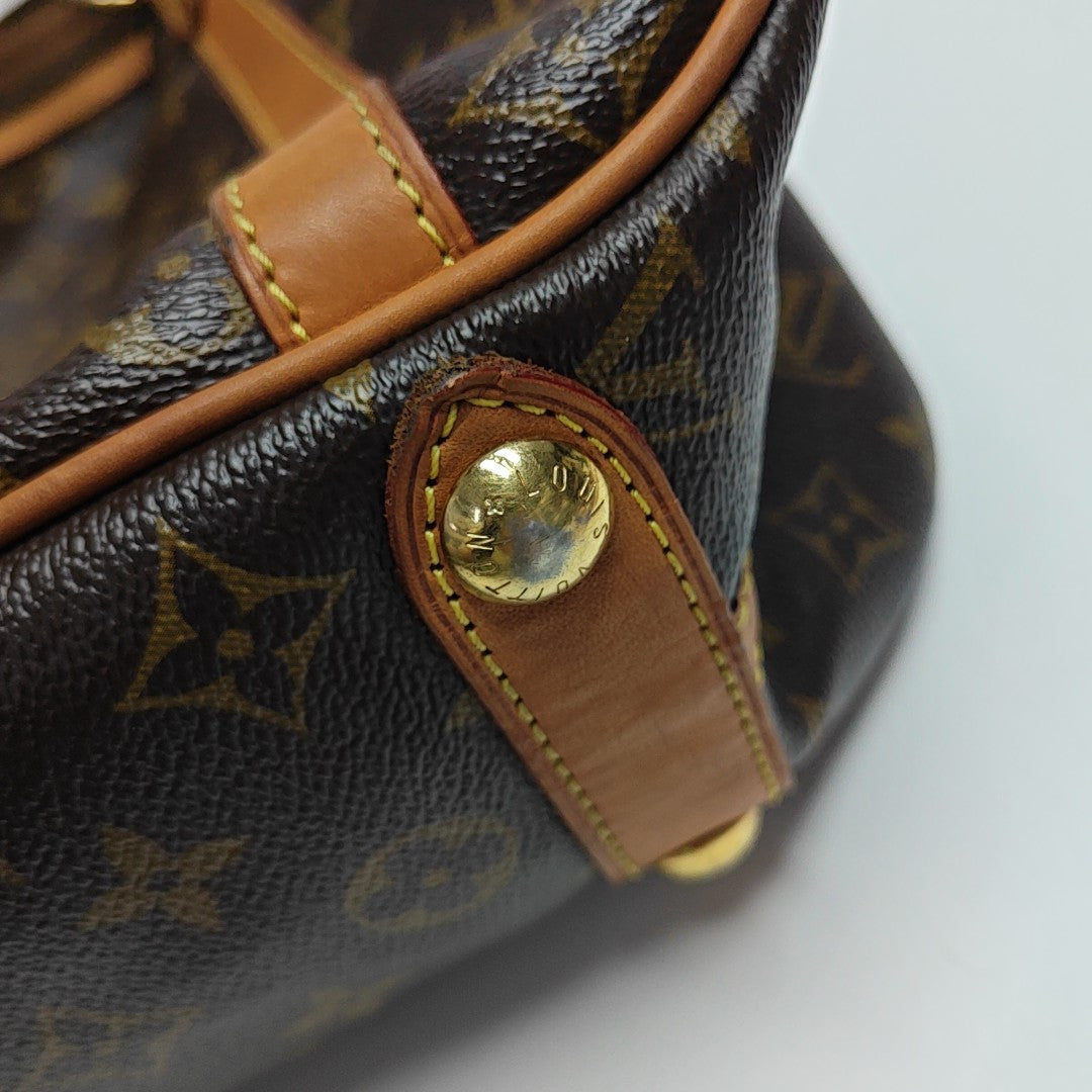 STRESA Monogram Coated Canvas Brown