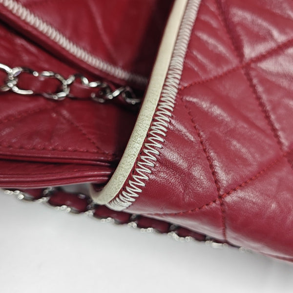Quilted Lambskin Shoulder Bag Red