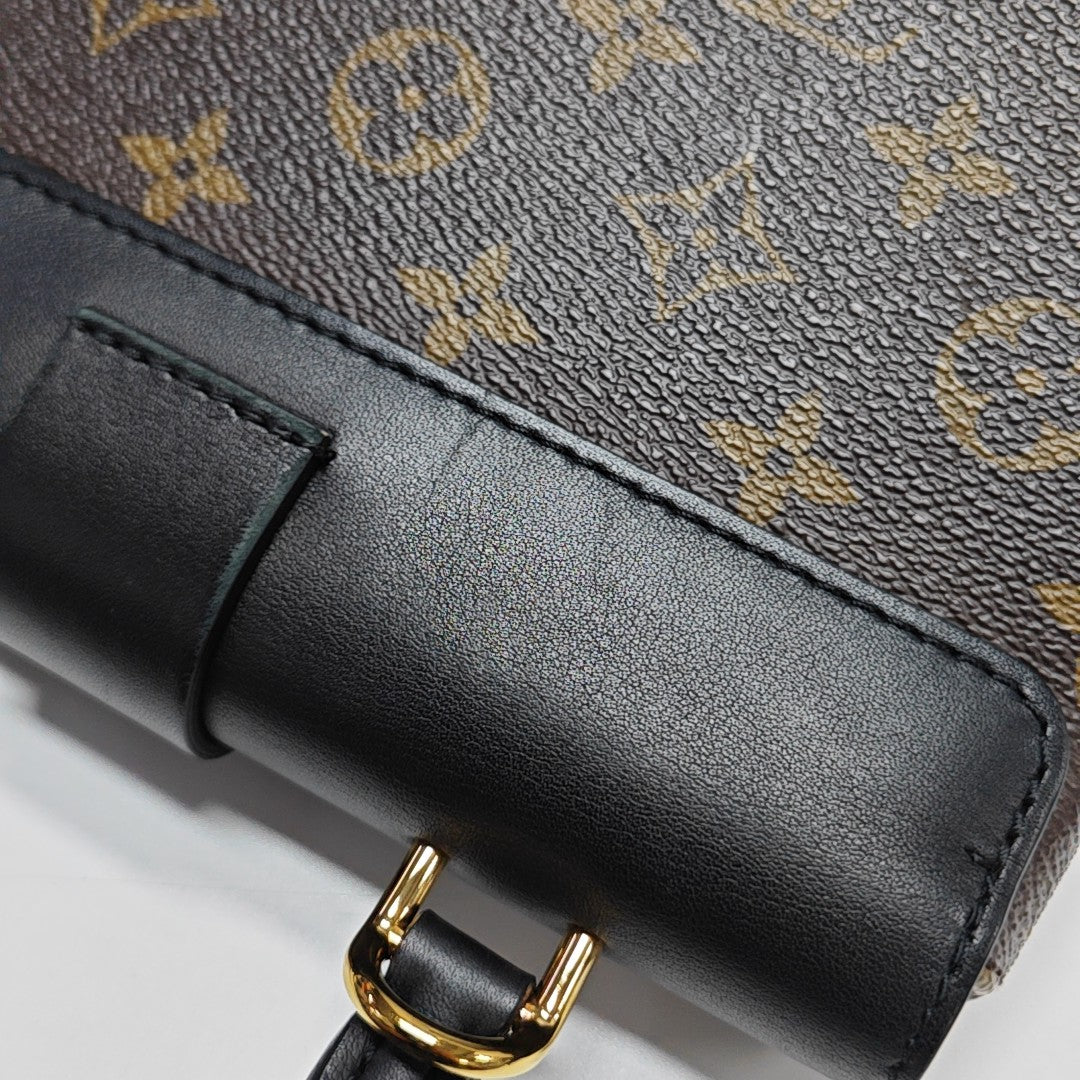 LOCKY BB Monogram Coated Canvas Brown