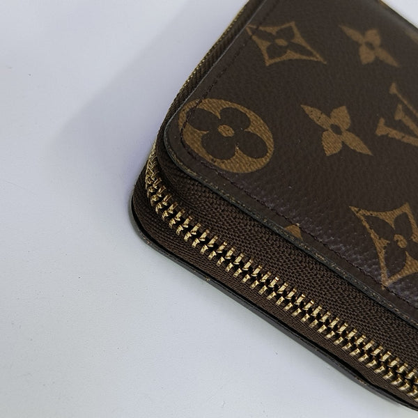 ZIPPY Monogram Coated Canvas Brown Wallet