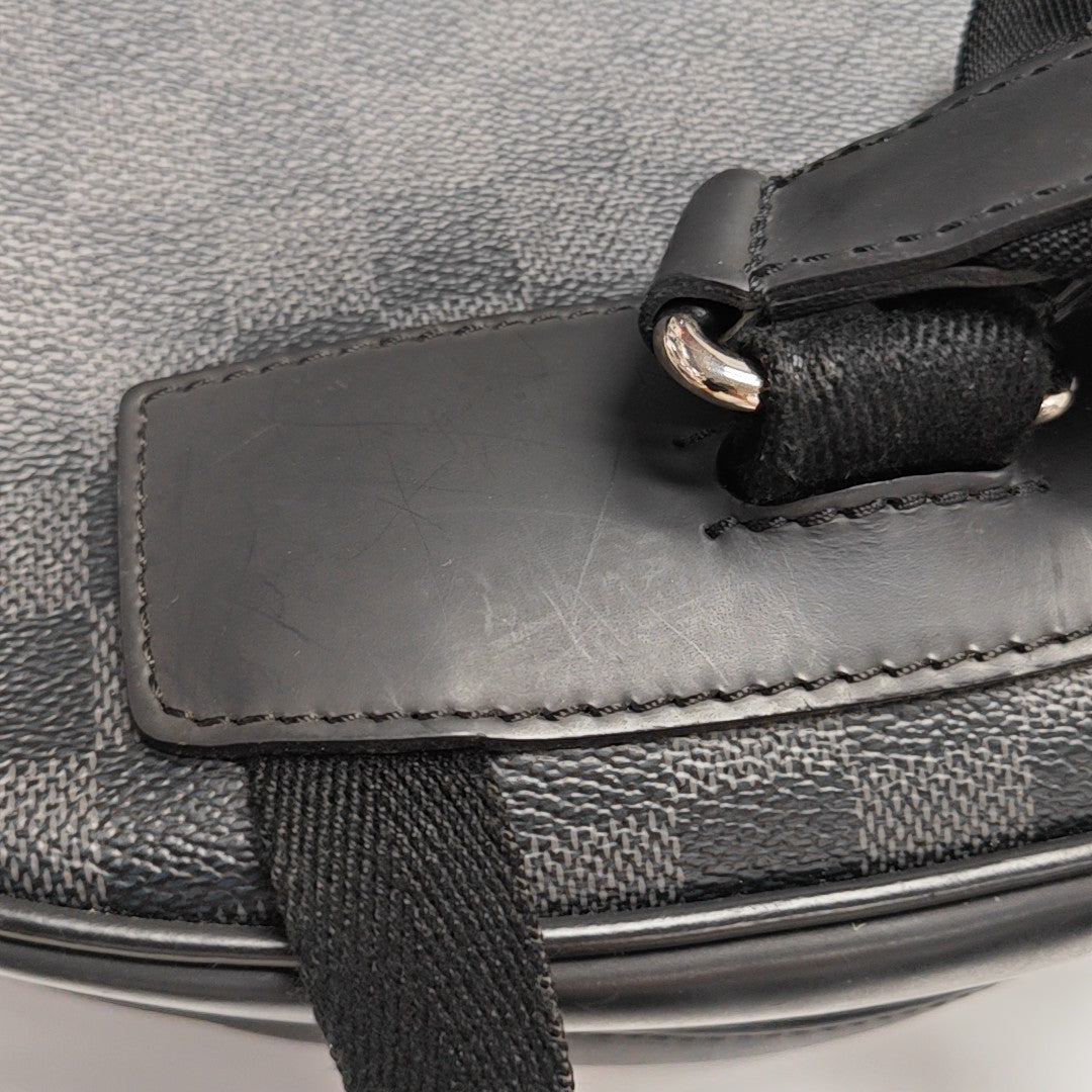 JOSH Damier Graphite Coated Canvas Gray