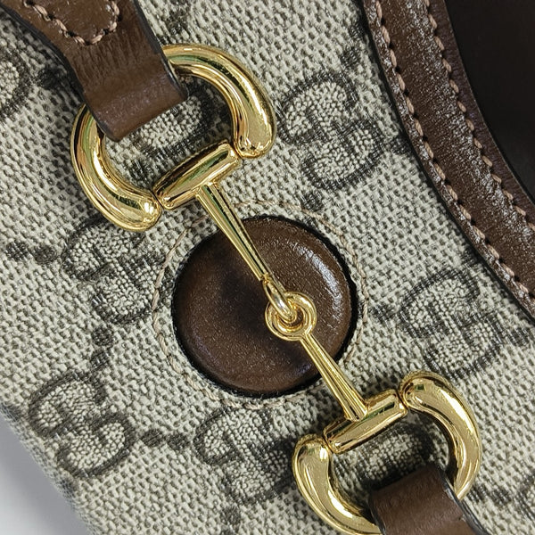 Horsebit 1955 Mini Monogram Coated Canvas Beige