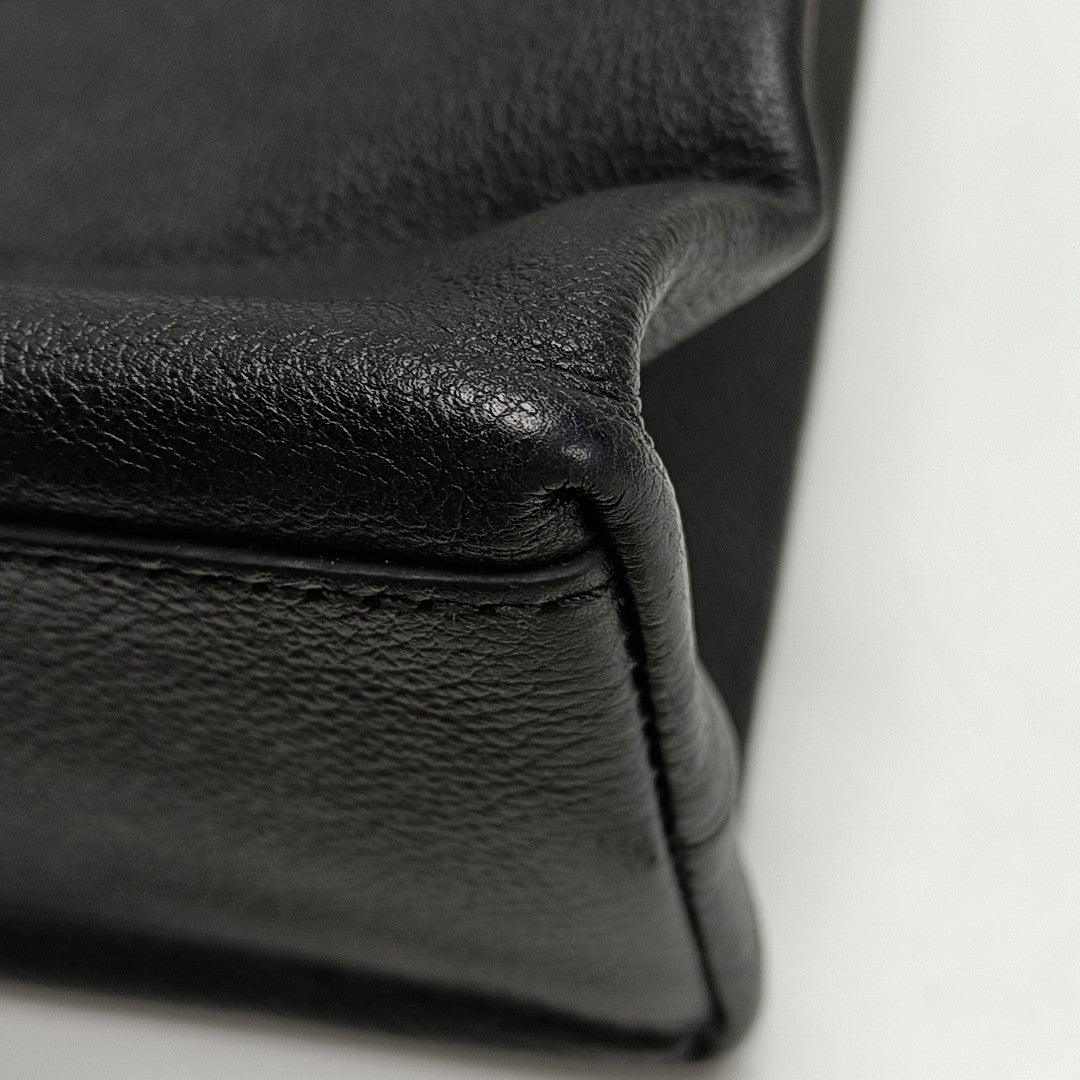 Shopping Bag Calfskin Black