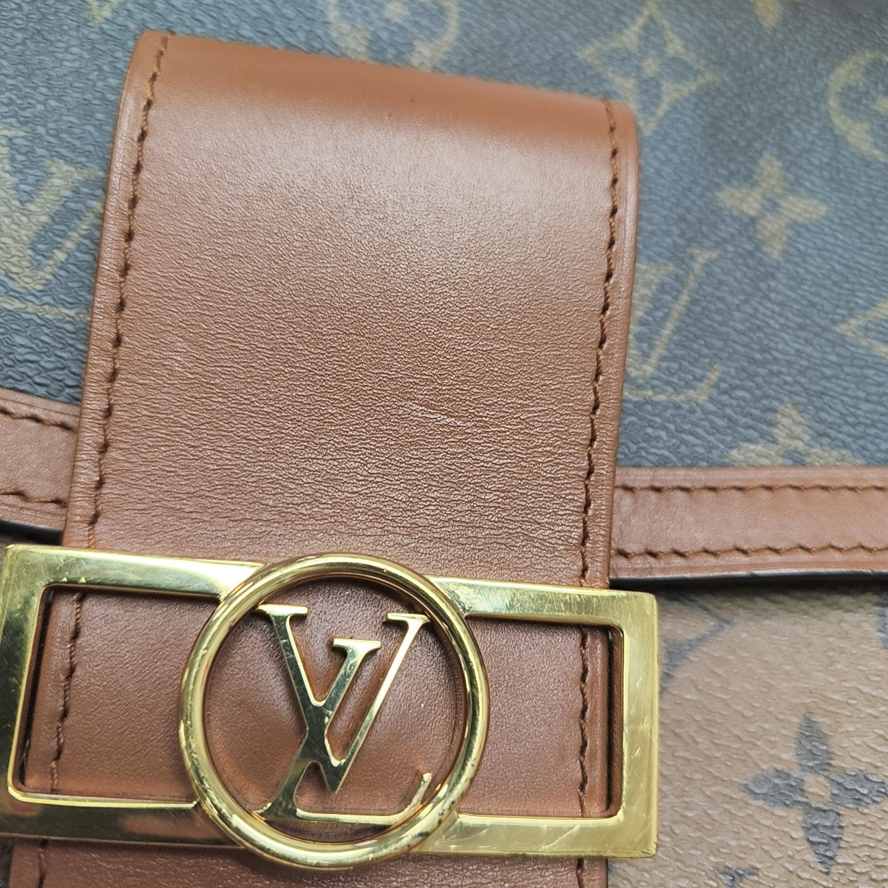 DAUPHINE MM Monogram Coated Canvas Brown