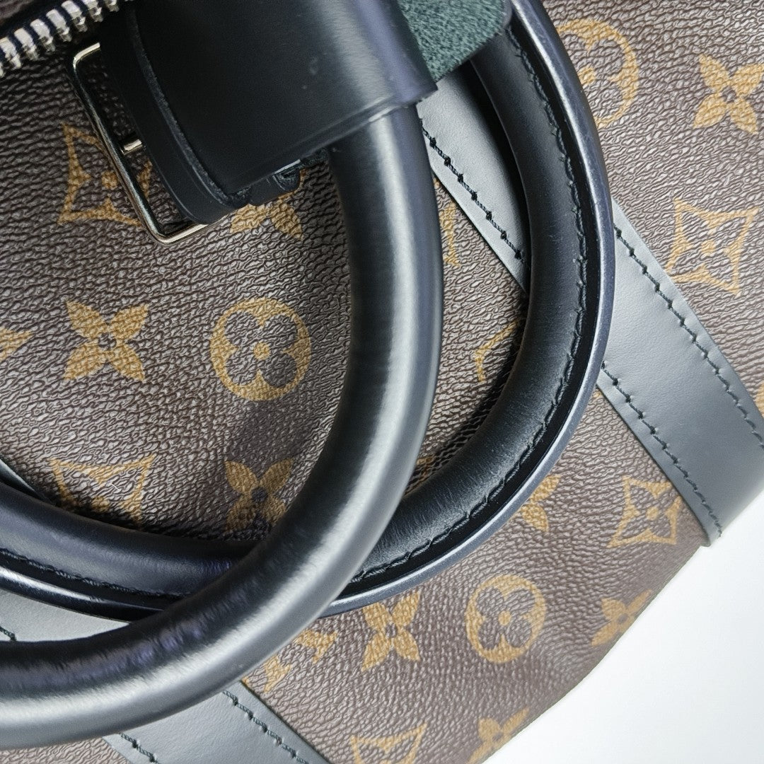 KEEPALL 45 Monogram Coated Canvas Brown
