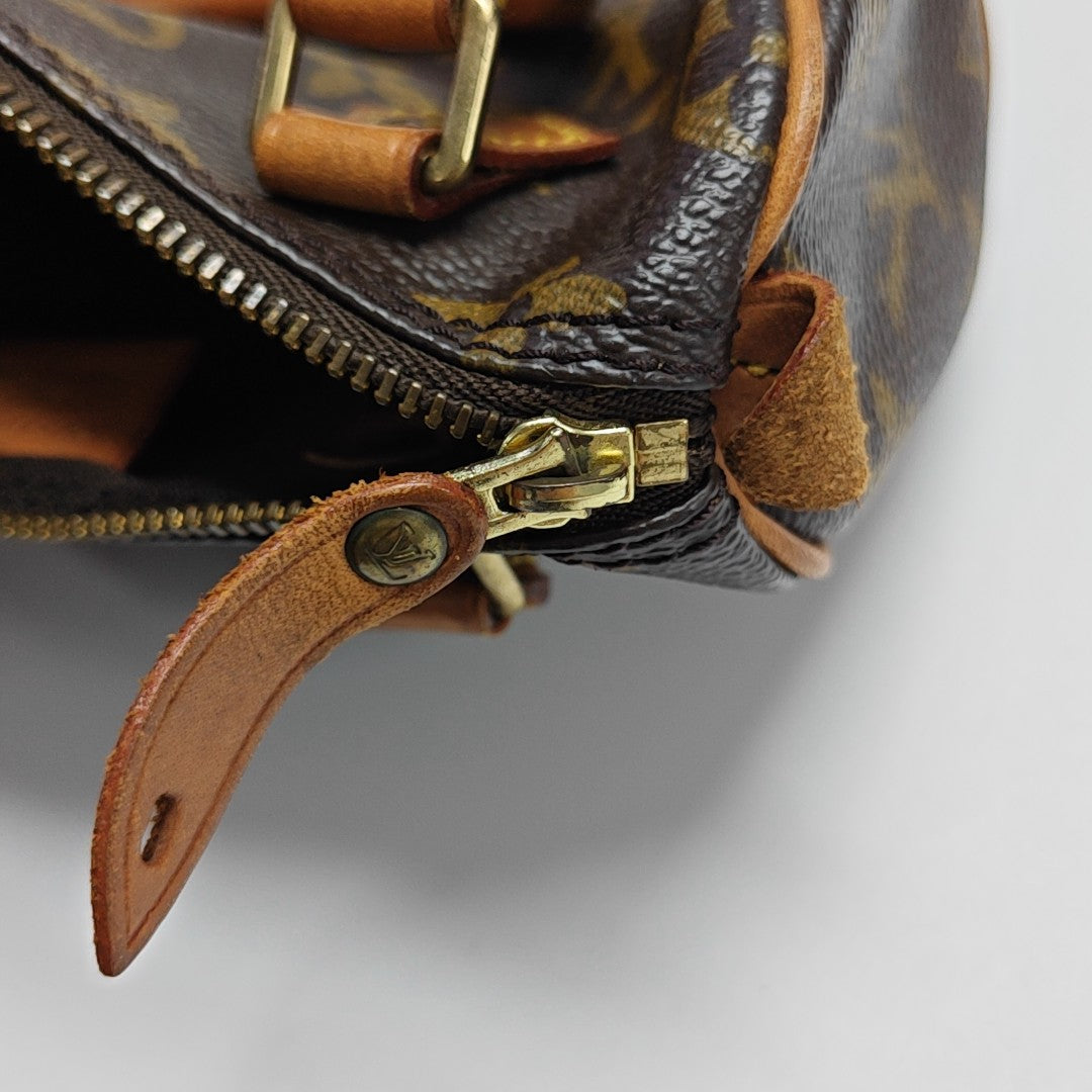 SPEEDY Monogram Coated Canvas Brown