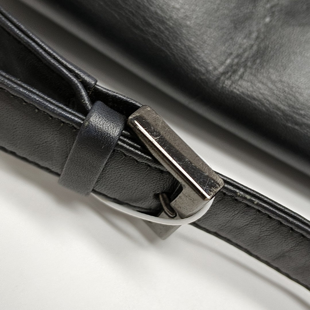 Calfskin Shoulder Bag Black