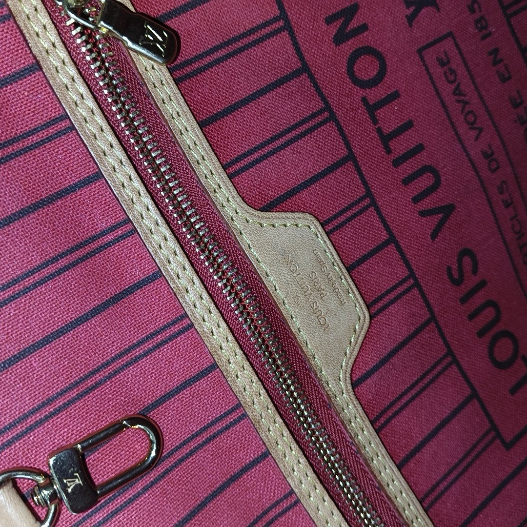 NEVERFULL MM Monogram Coated Canvas Brown