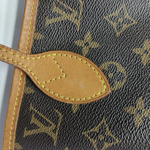NEVERFULL MM Monogram Coated Canvas Brown