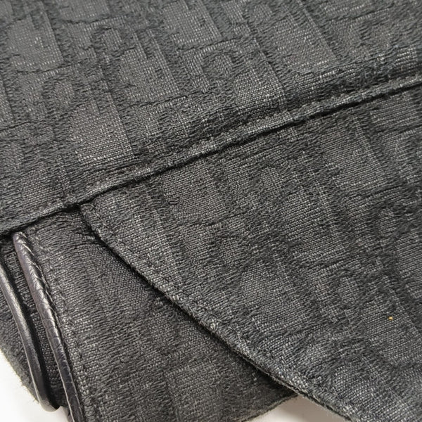 Saddle Medium Oblique Canvas Black