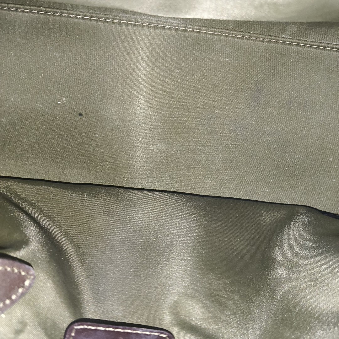 Oblique Coated Canvas Brown
