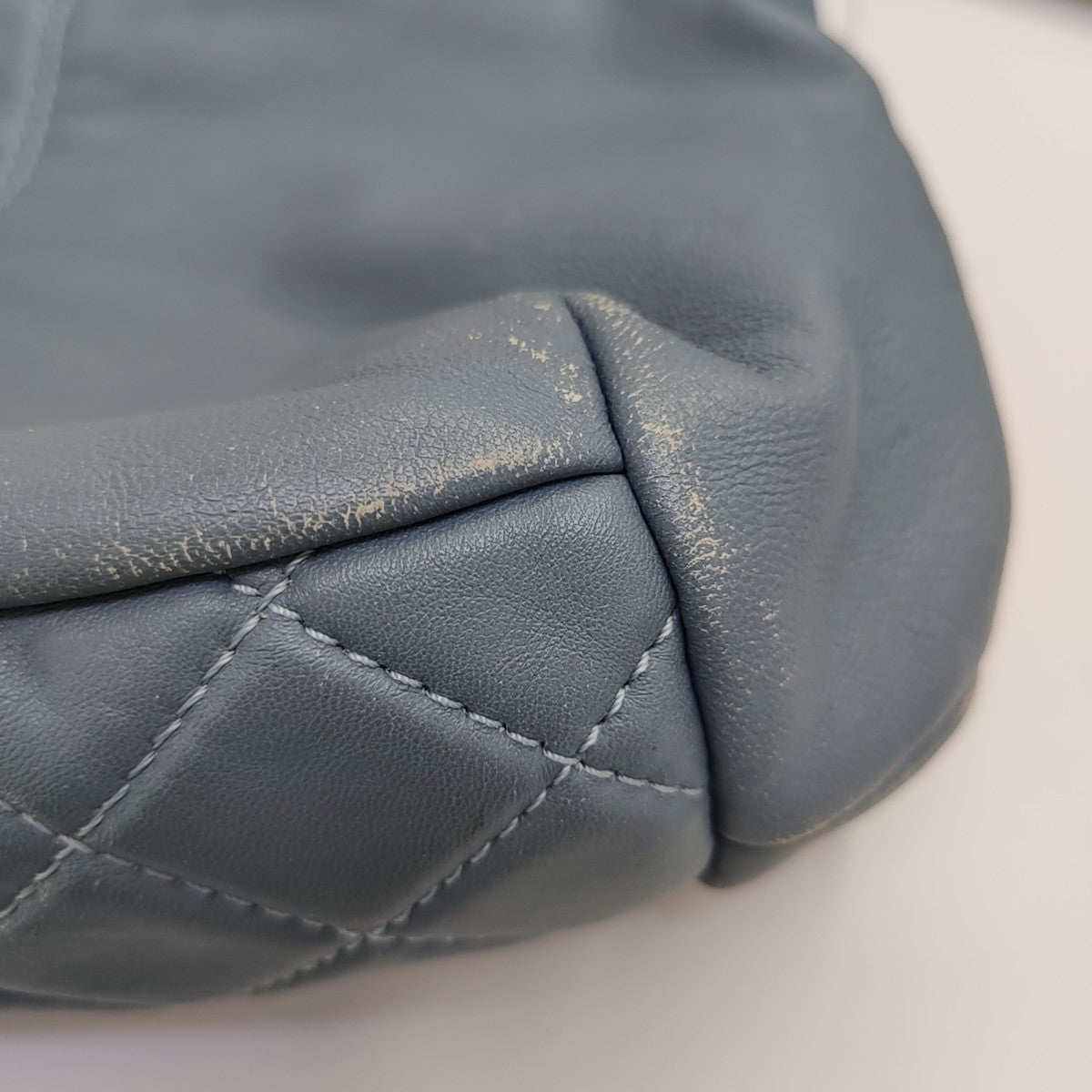 Quilted Calfskin Shoulder Bag Blue