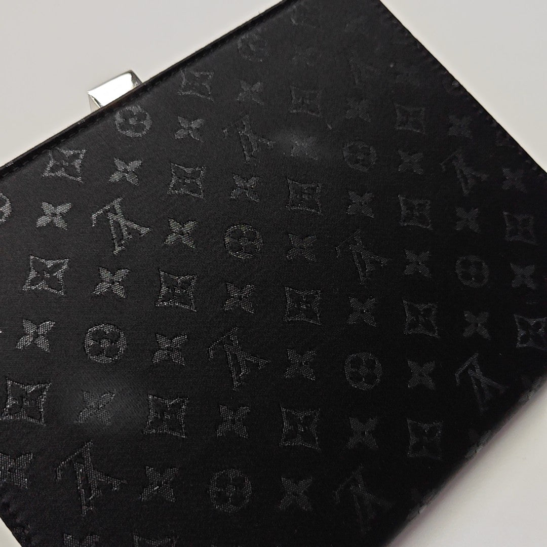 Monogram Fabric Top Handle Bag Black