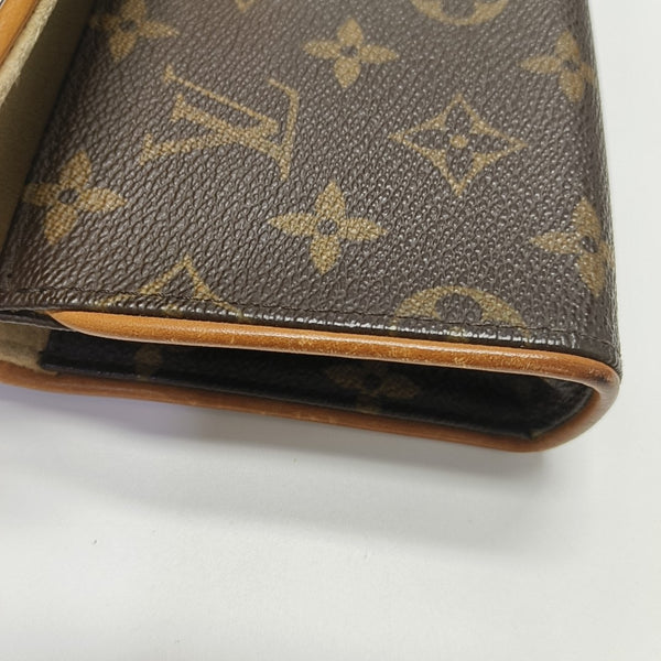 FLORENTINE Monogram Coated Canvas Brown