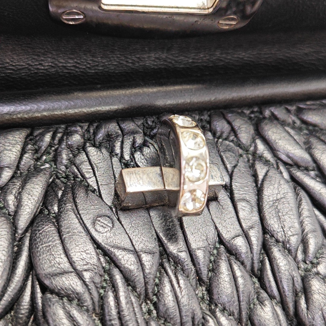 Quilted Lambskin Shoulder Bag Black