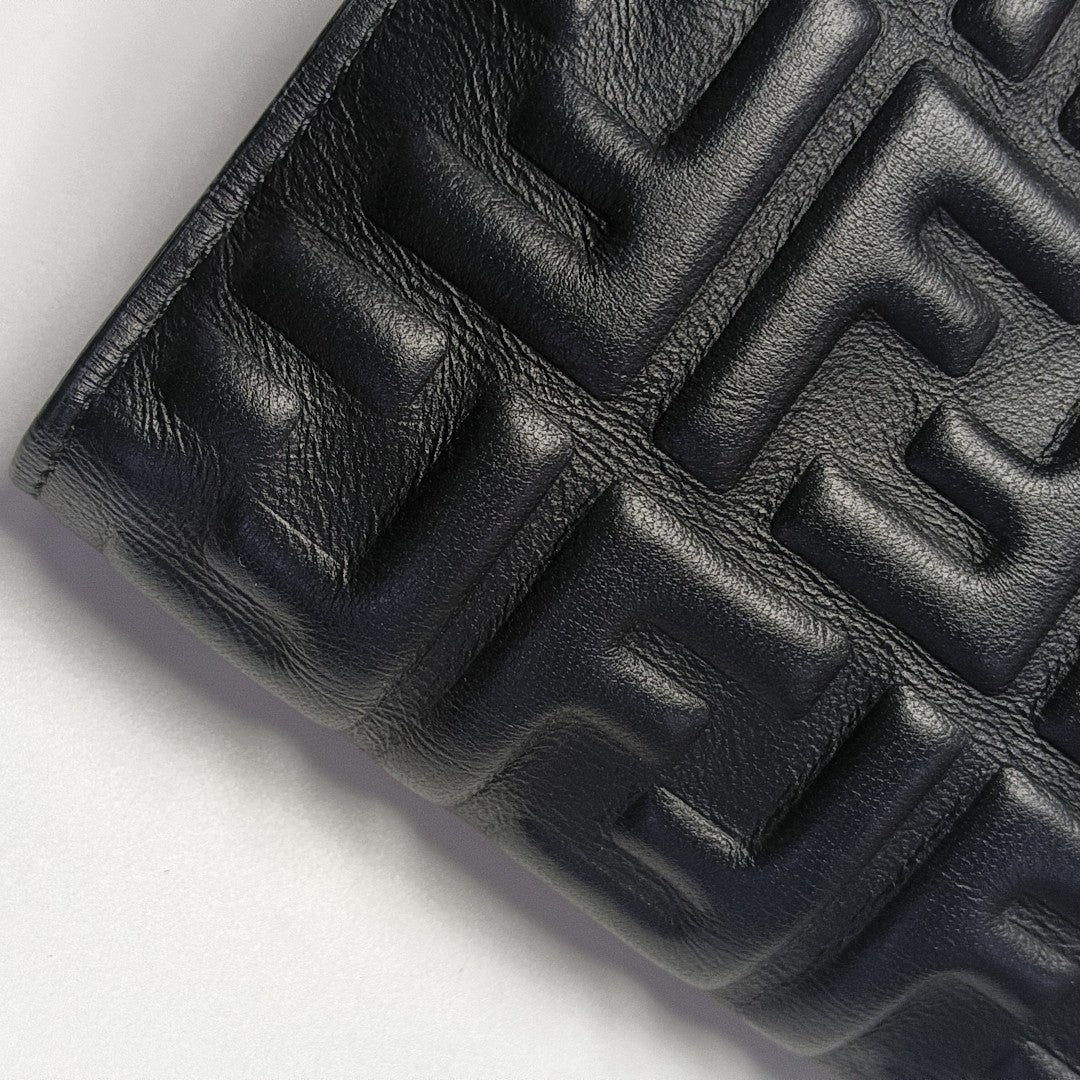 Monogram Lambskin Shoulder Bag Black