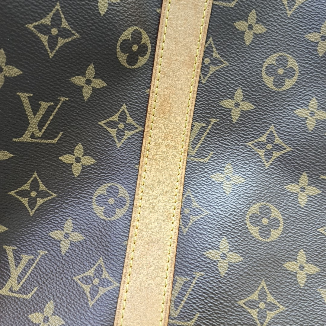 KEEPALL 45 Monogram Coated Canvas Brown
