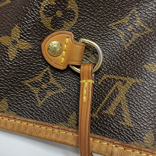 NEVERFULL MM Monogram Coated Canvas Brown